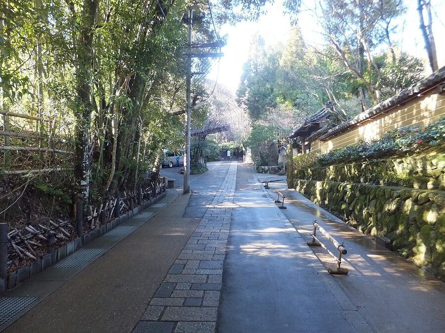 Saga-Toriimoto preserved Edo-period street wooden machiya Kyoto Arashiyama