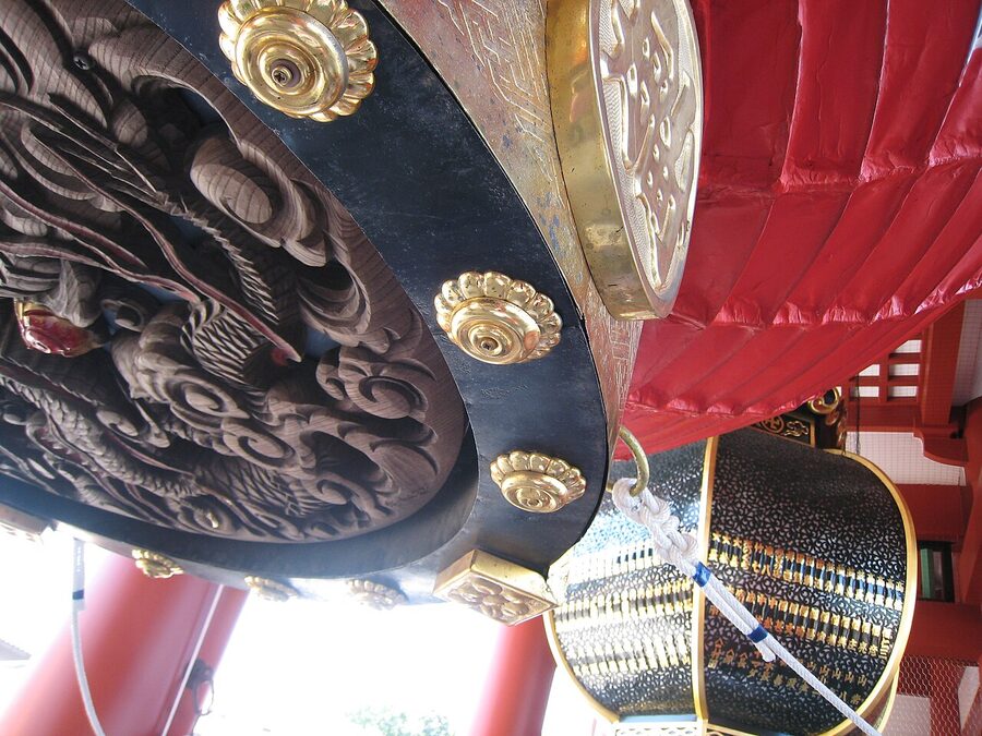 Asakusa temple precinct with traditional architecture, Tokyo