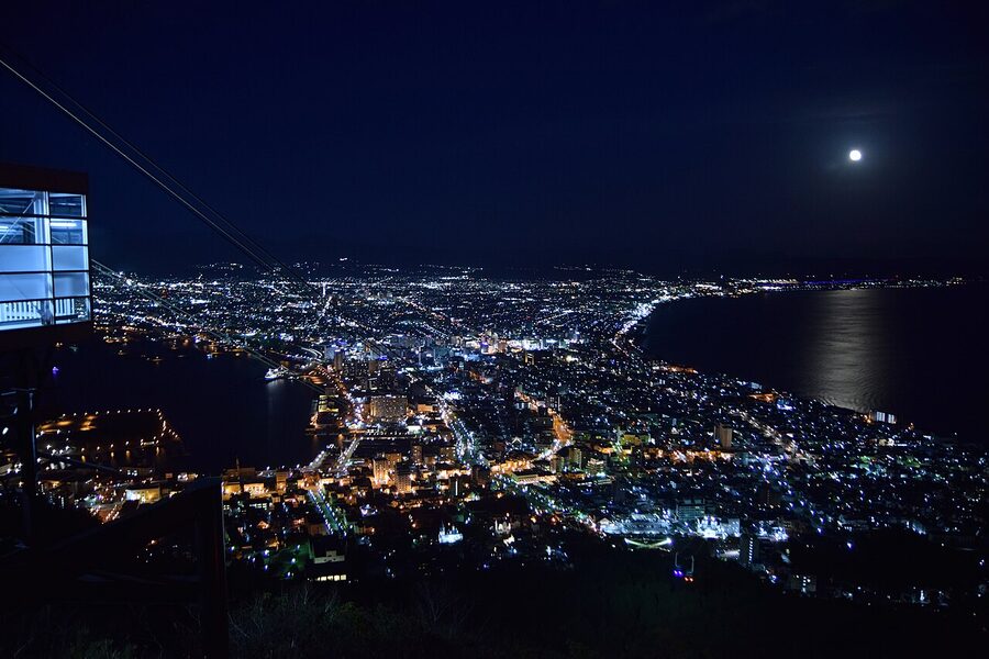 Hakodate night view sparkling lights