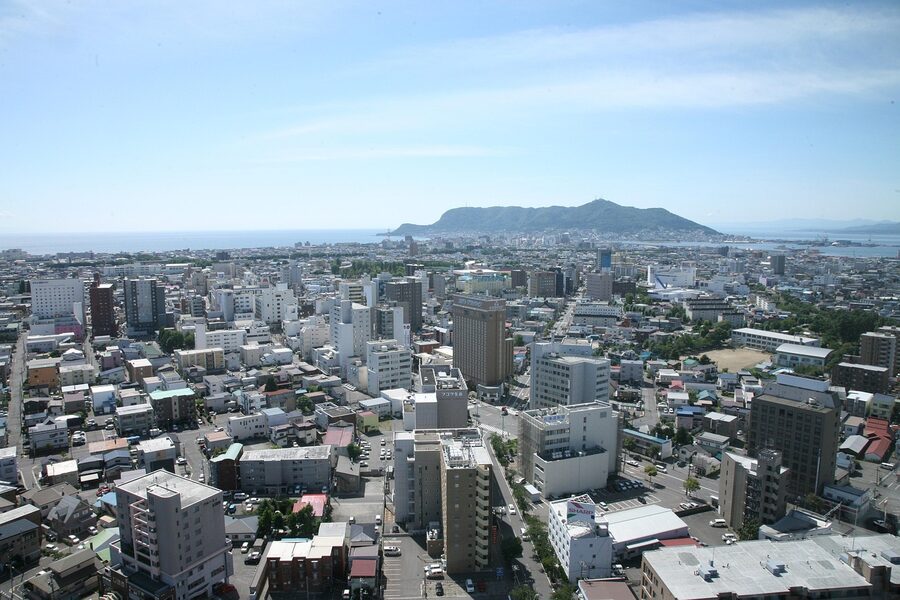 Hakodate cityscape with Mt Hakodate