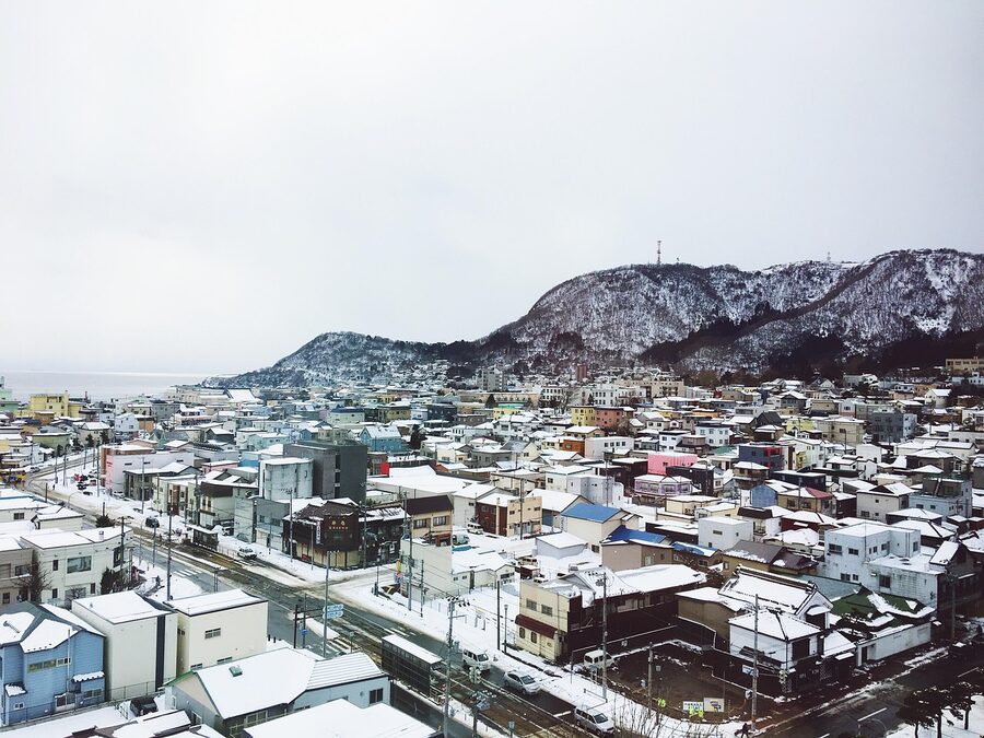 Hakodate harbour in winter