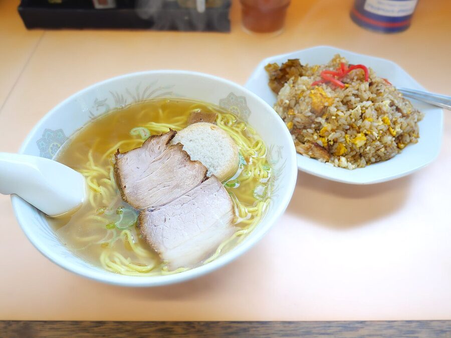 Hakodate shio ramen with half fried rice