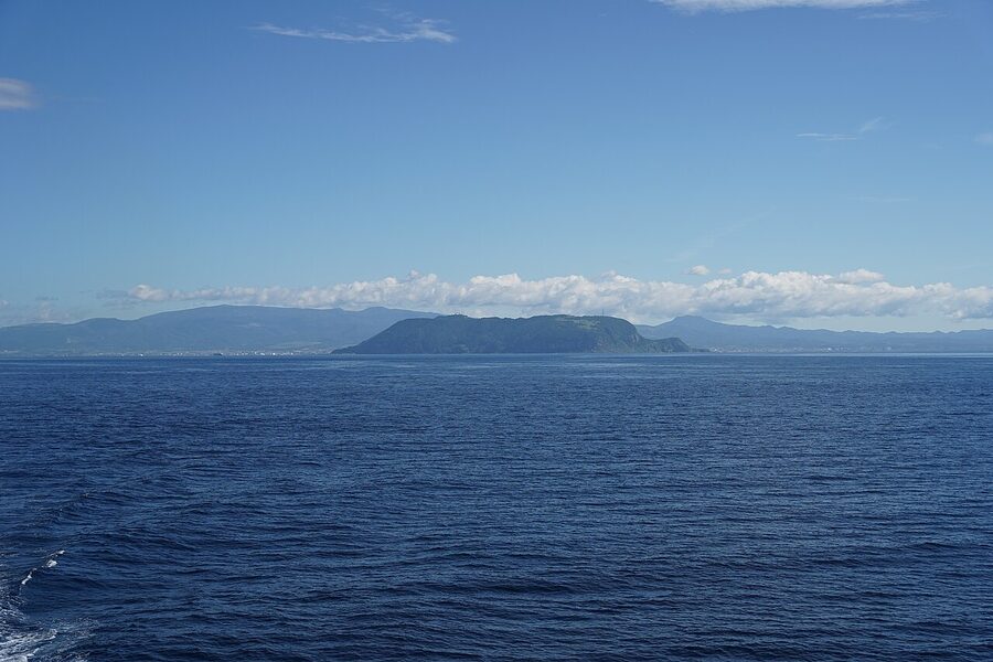Cape Tachimachi cliffs over Tsugaru Strait Hakodate