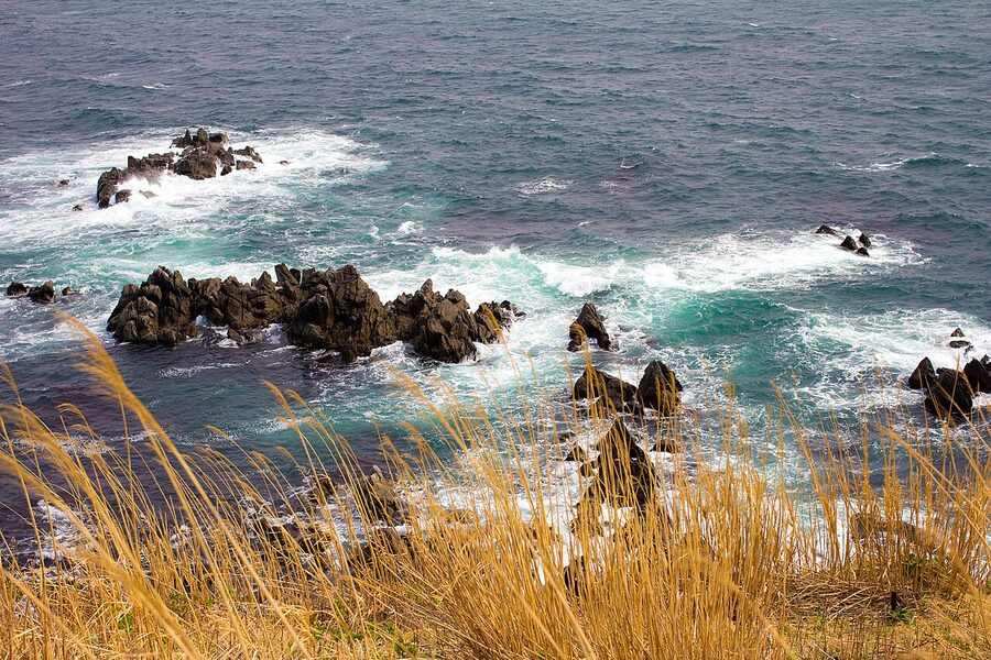 Tachimachi Cape rocky promontory