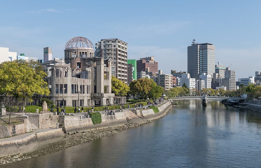 Genbaku Dome and the Motoyasu River, Hiroshima Peace Memorial Park