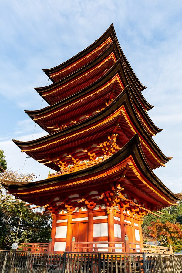 Five-story pagoda above Itsukushima Shrine, Miyajima