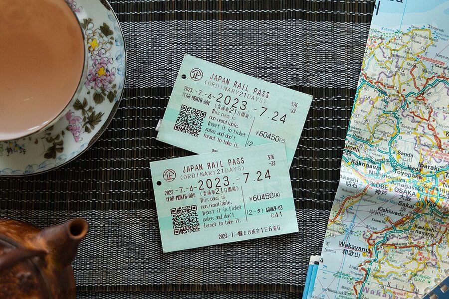 Japan Rail Pass card issued by JR Group