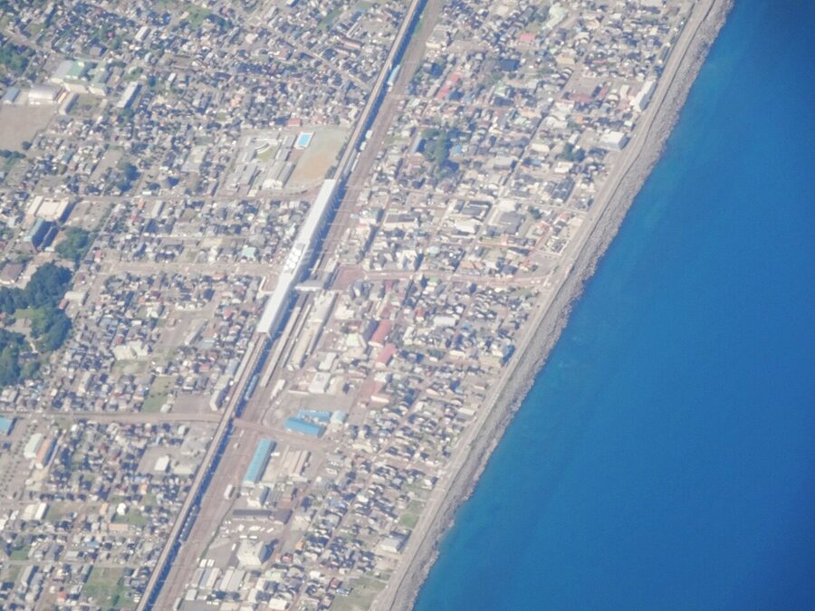 Itoigawa Station aerial view, Niigata