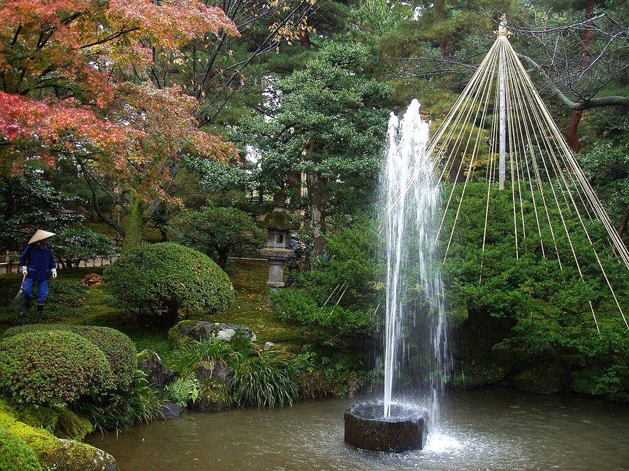 Fountain at Kenrokuen Garden, Kanazawa
