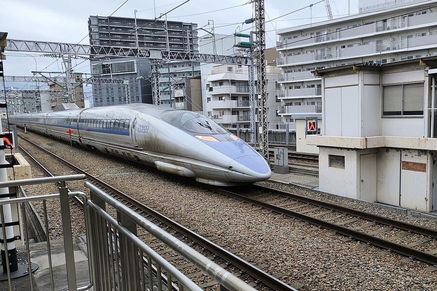 500 Series Shinkansen at Hiroshima Station 2025