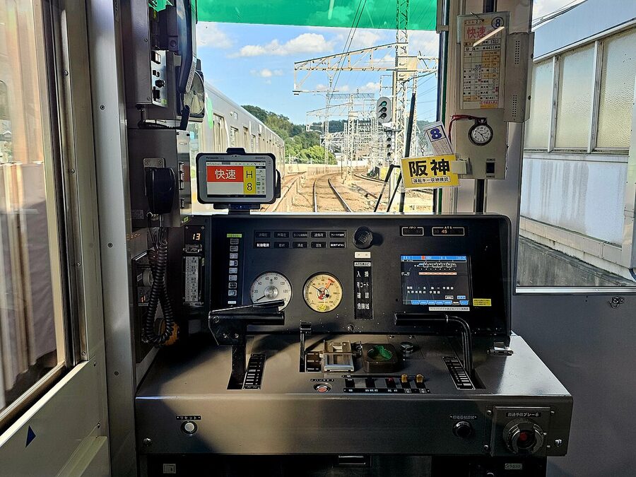 Hanshin 1000 series train cab