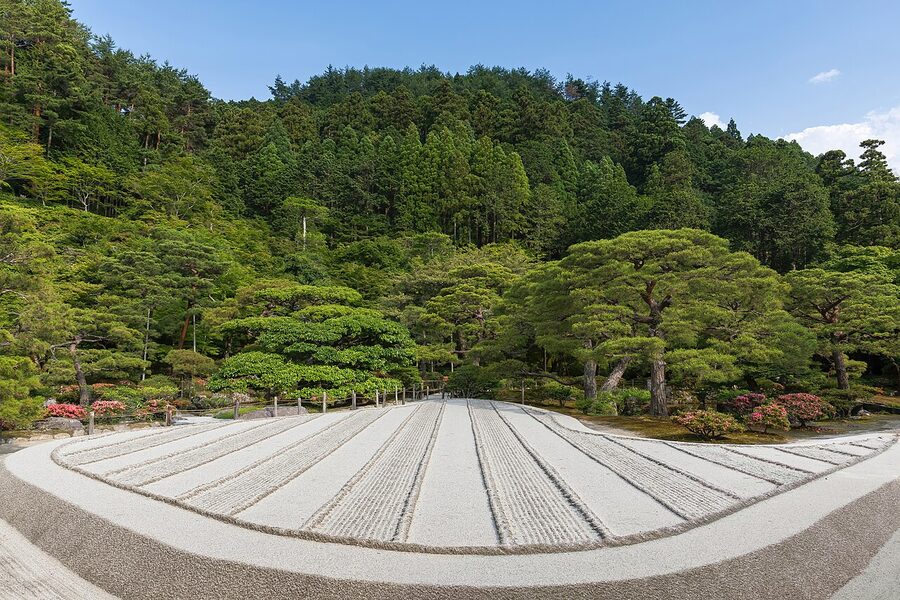 Ginkaku-ji dry sand garden cone Kyoto