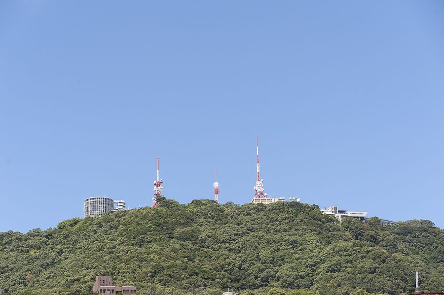 Observation deck at the summit of Mt Inasa