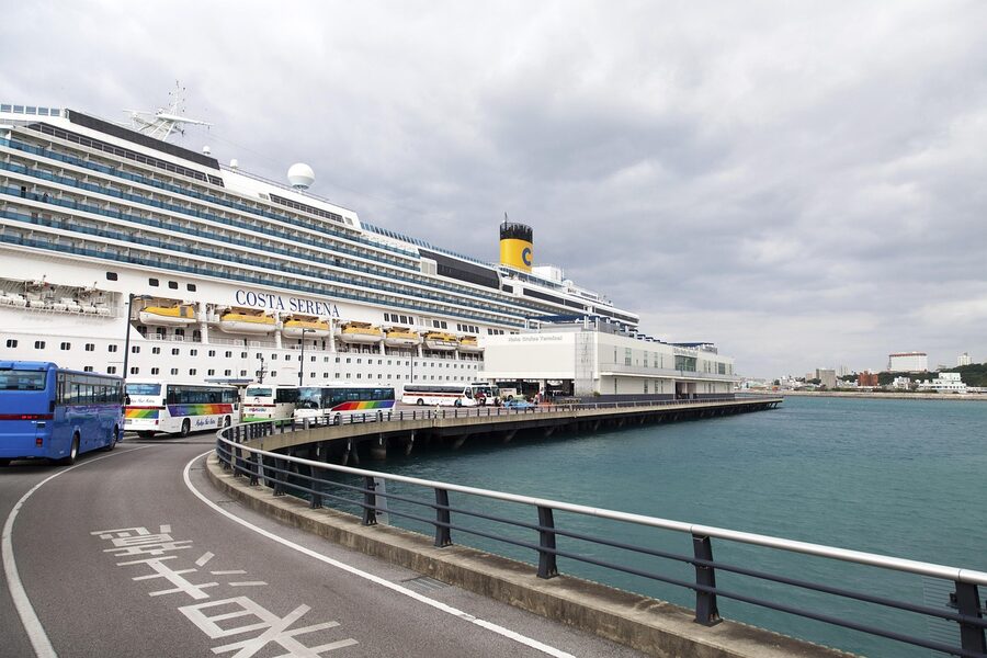 Cruise ship at Naha port