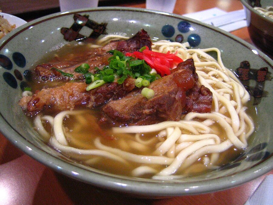 Soki soba bowl with Okinawa pork rib