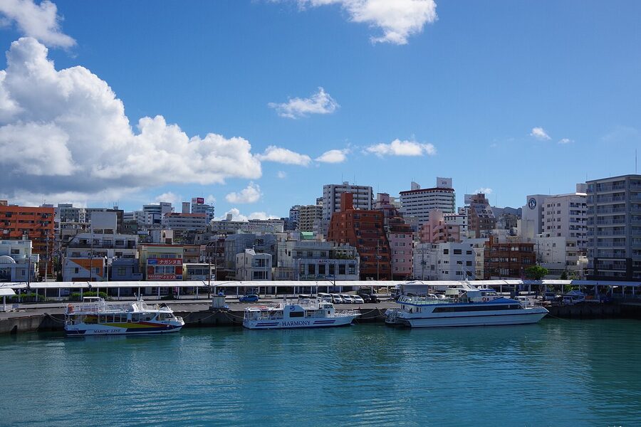 Tomari Port ferry terminal in Naha