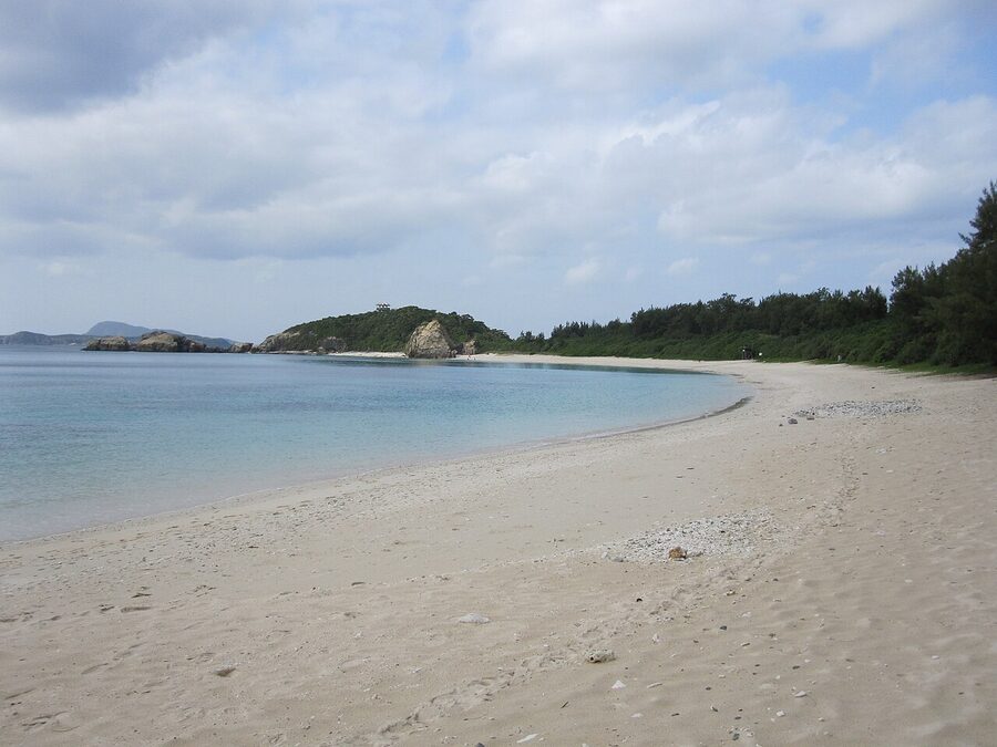 Aharen Beach Tokashiki Island white sand crescent
