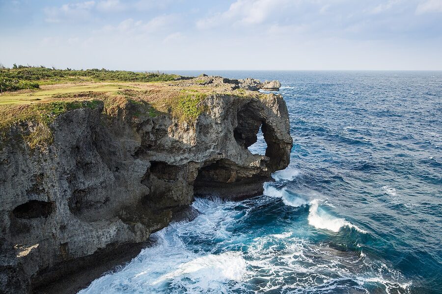 Cape Manzamo elephant-trunk cliff Onna Okinawa