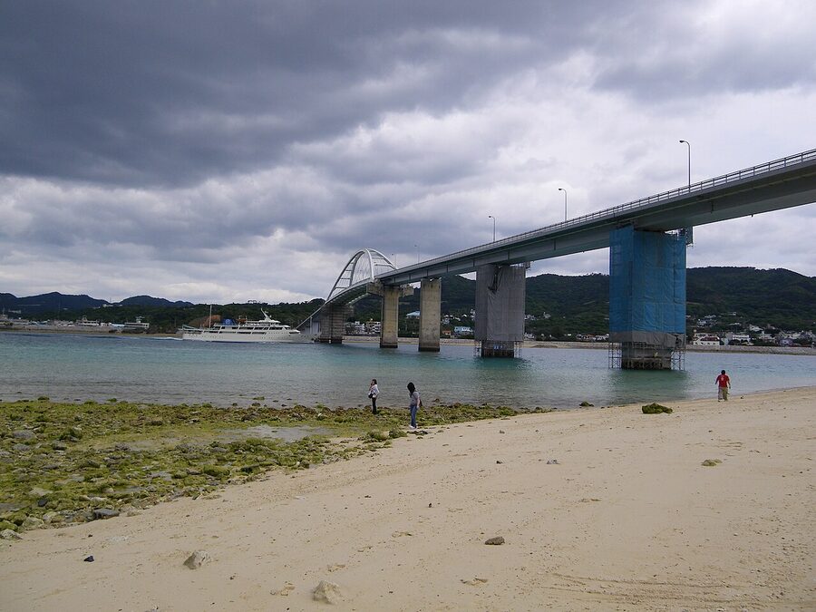 Sesoko Bridge connecting Motobu peninsula to Sesoko Island