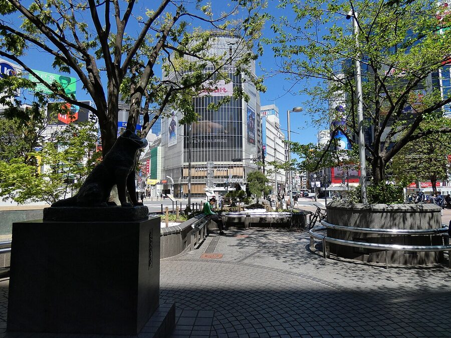 Hachiko meeting square outside Shibuya Station