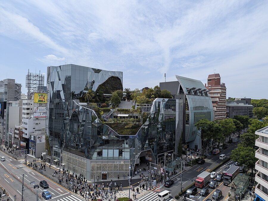 View from the rooftop garden of Tokyu Plaza Omotesando over Harajuku