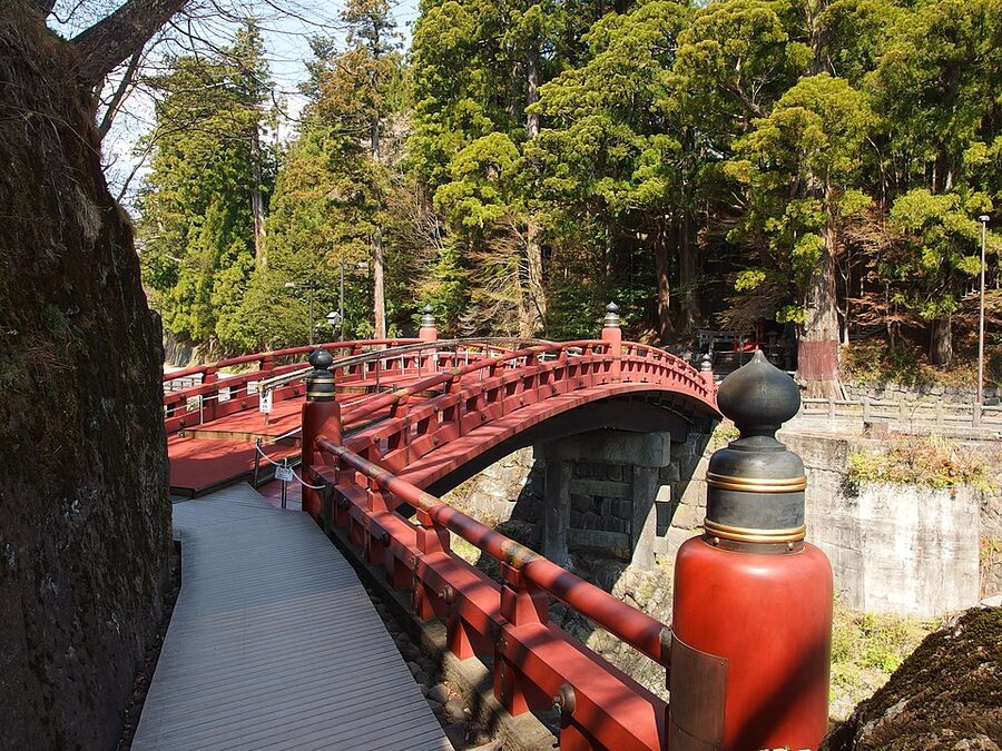 Shinkyo sacred bridge at the entrance to Nikko