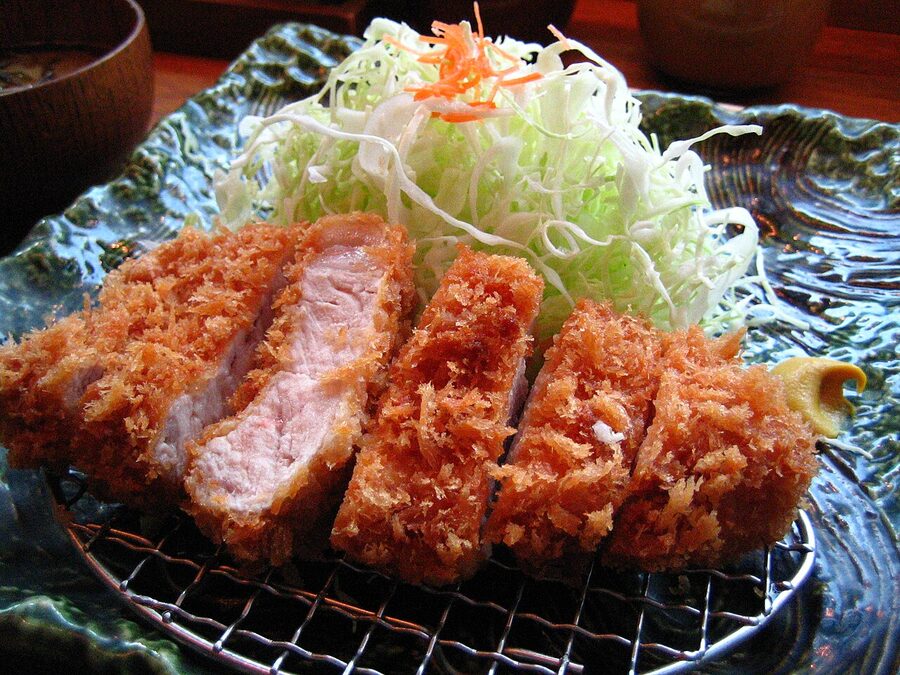 Tonkatsu set meal in Tokyo