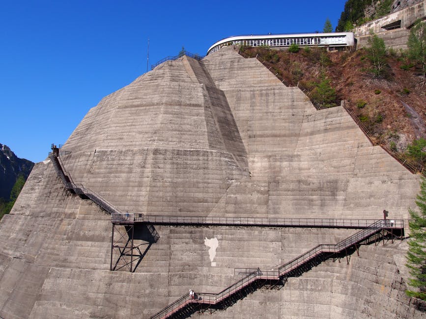 The 220-step staircase climb to the Kurobe Dam observation deck