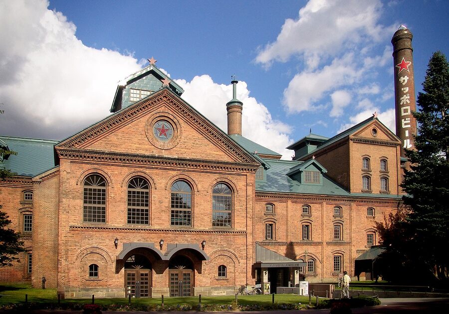 Brick exterior of the Sapporo Beer Museum