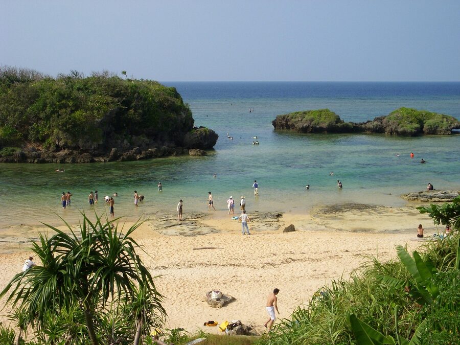 Iriomote tropical shore at dusk