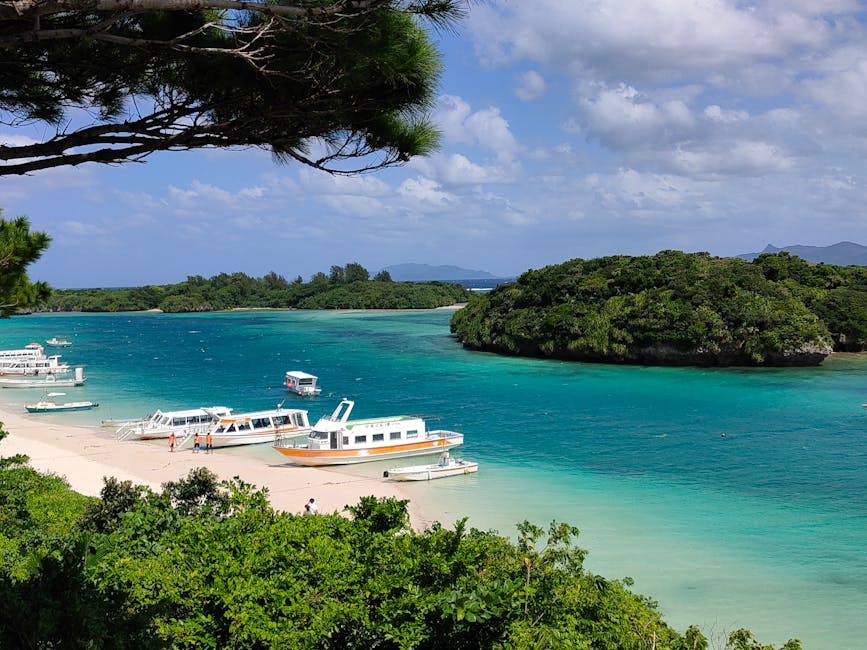 Ishigaki turquoise water from boat
