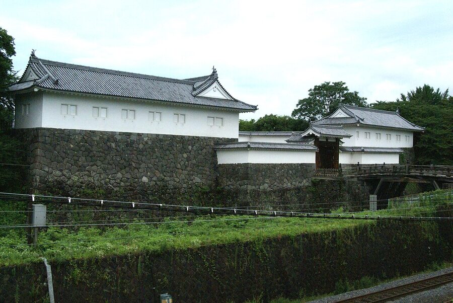 Reconstructed Higashi Otemon gate of Yamagata Castle