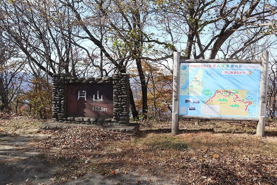 Mt Gassan summit shrine with summer pilgrim path